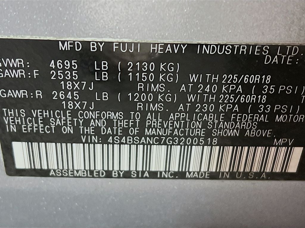 2016 Subaru Outback 2.5i Limited