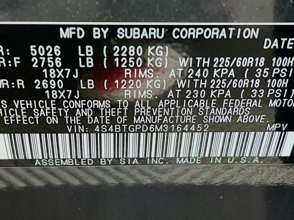 2021 Subaru Outback Touring XT