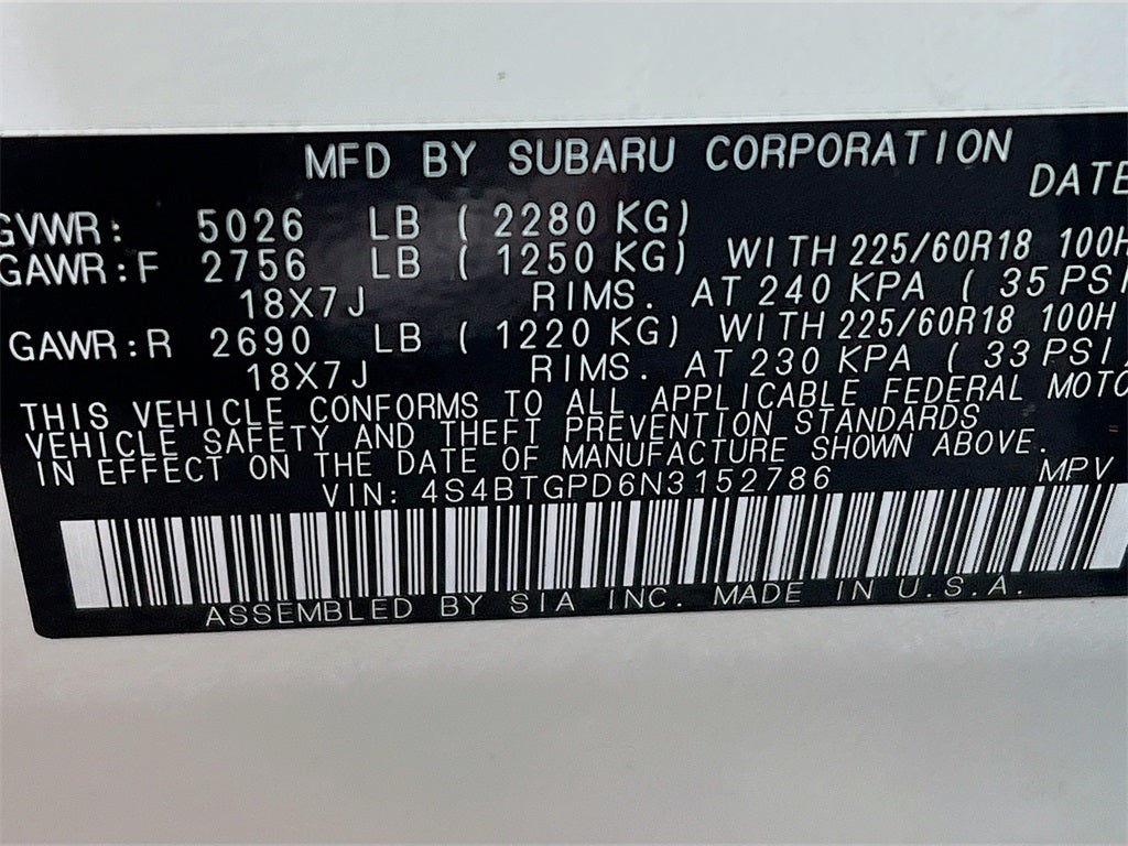 2022 Subaru Outback Touring XT