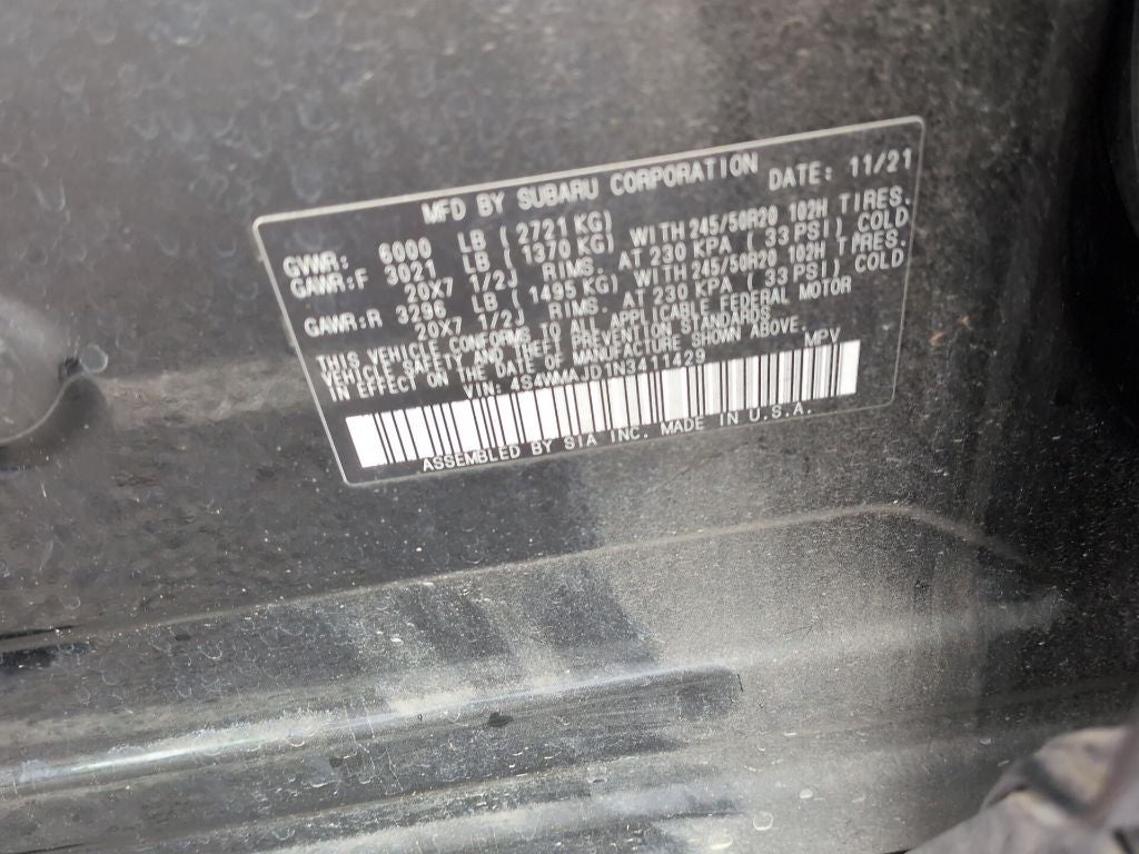 2022 Subaru Ascent Onyx Edition