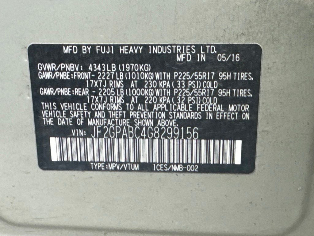 2016 Subaru Crosstrek 2.0i Premium
