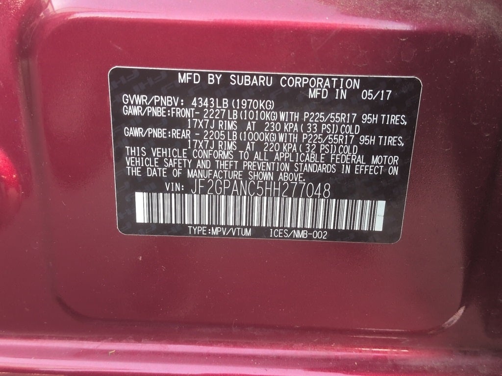 2017 Subaru Crosstrek 2.0i Limited