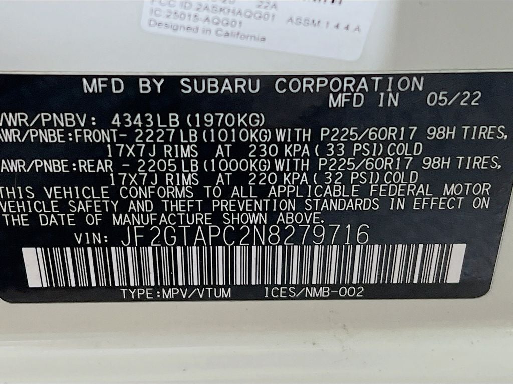 2022 Subaru Crosstrek Premium