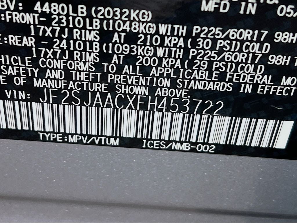 2015 Subaru Forester 2.5i