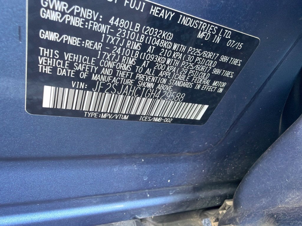 2016 Subaru Forester 2.5i Limited