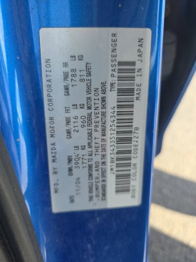 2005 Mazda Mazda3 s Base