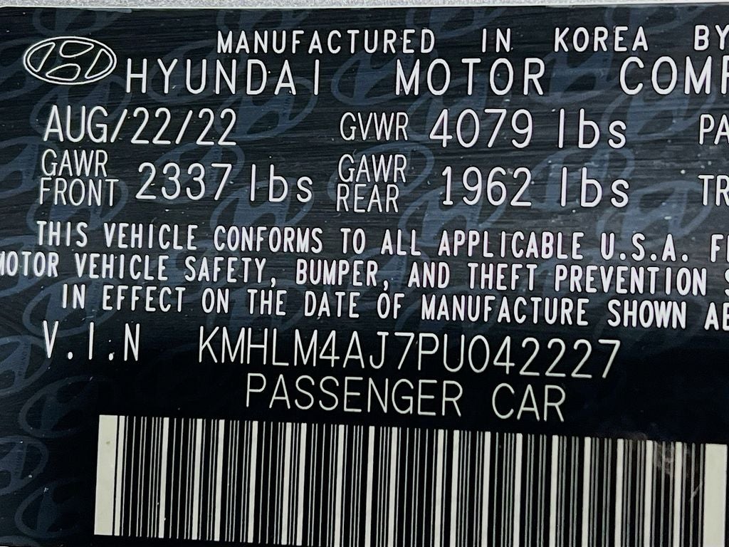 2023 Hyundai Elantra Hybrid Blue