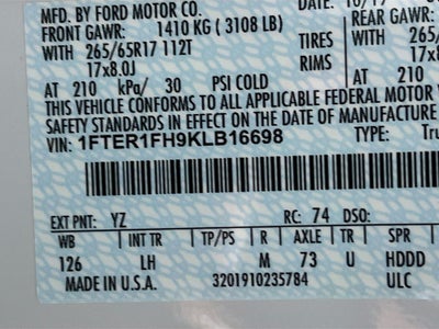 2019 Ford Ranger XLT