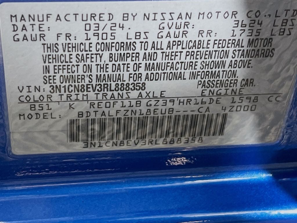 2024 Nissan Versa 1.6 SV