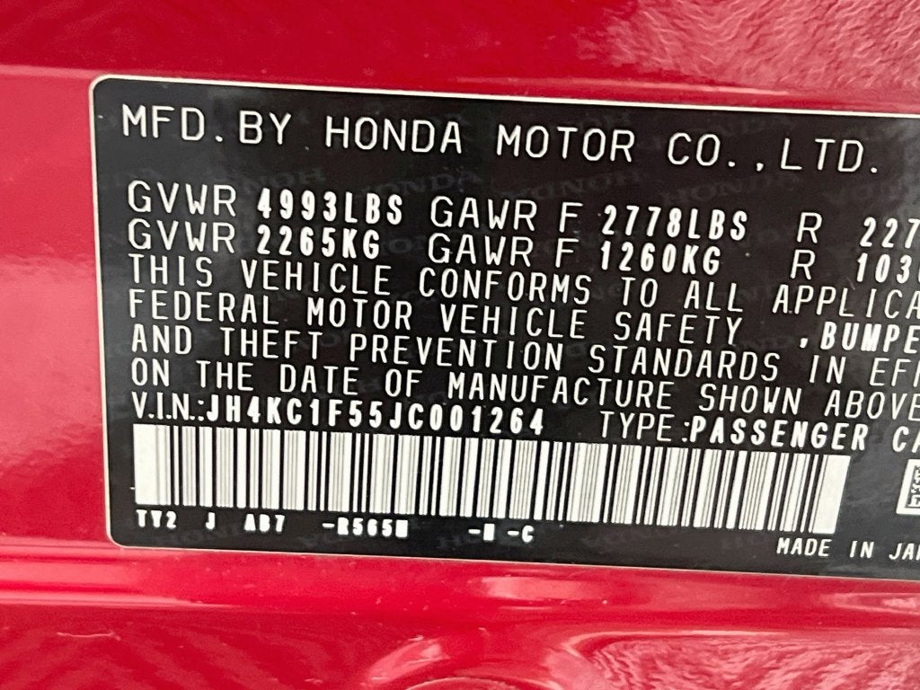 2018 Acura RLX Base