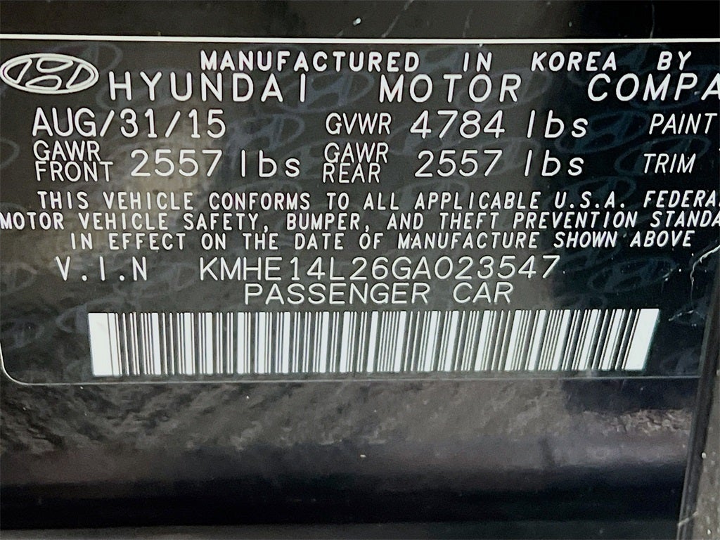 2016 Hyundai Sonata Plug-In Hybrid Base