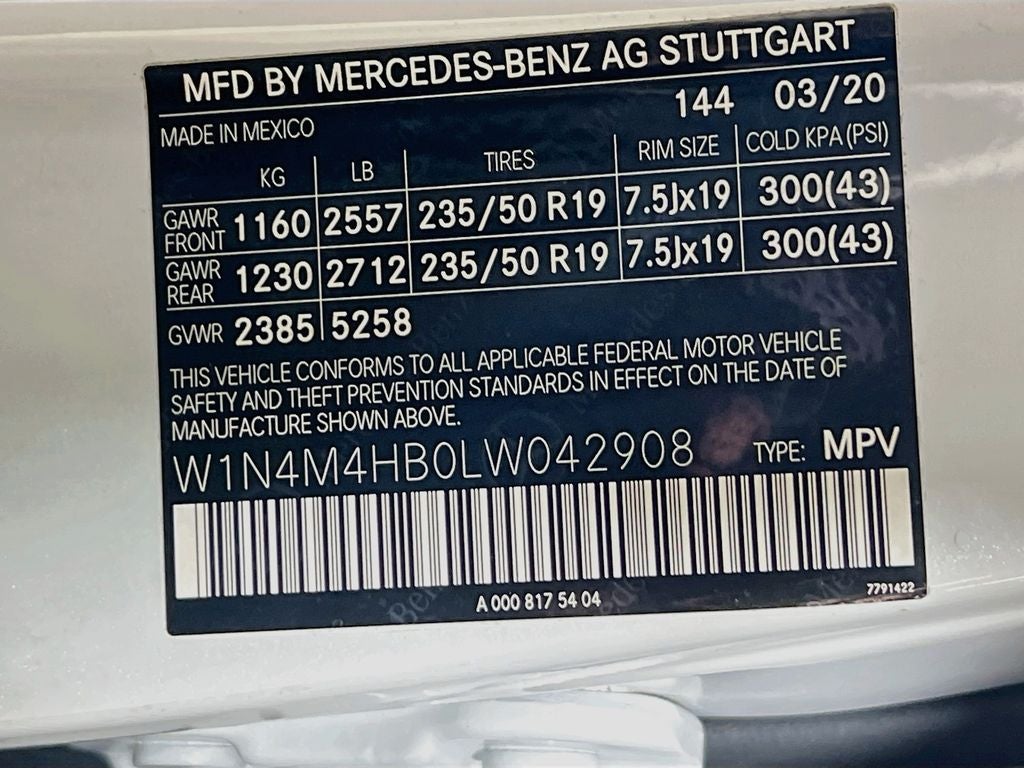 2020 Mercedes-Benz GLB GLB 250 4MATIC®