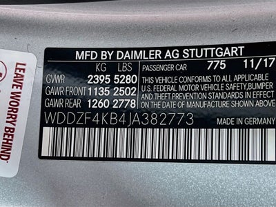 2018 Mercedes-Benz E-Class E 300 4MATIC®