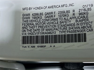 2019 Honda Accord LX