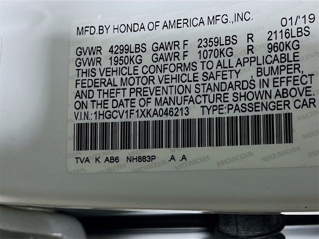 2019 Honda Accord LX