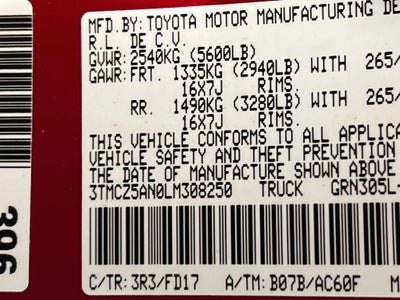 2020 Toyota Tacoma TRD Off-Road V6