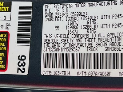 2022 Toyota Tacoma SR V6