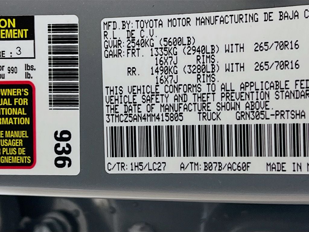 2021 Toyota Tacoma TRD Off-Road V6