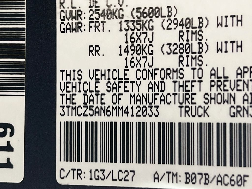 2021 Toyota Tacoma TRD Off-Road V6