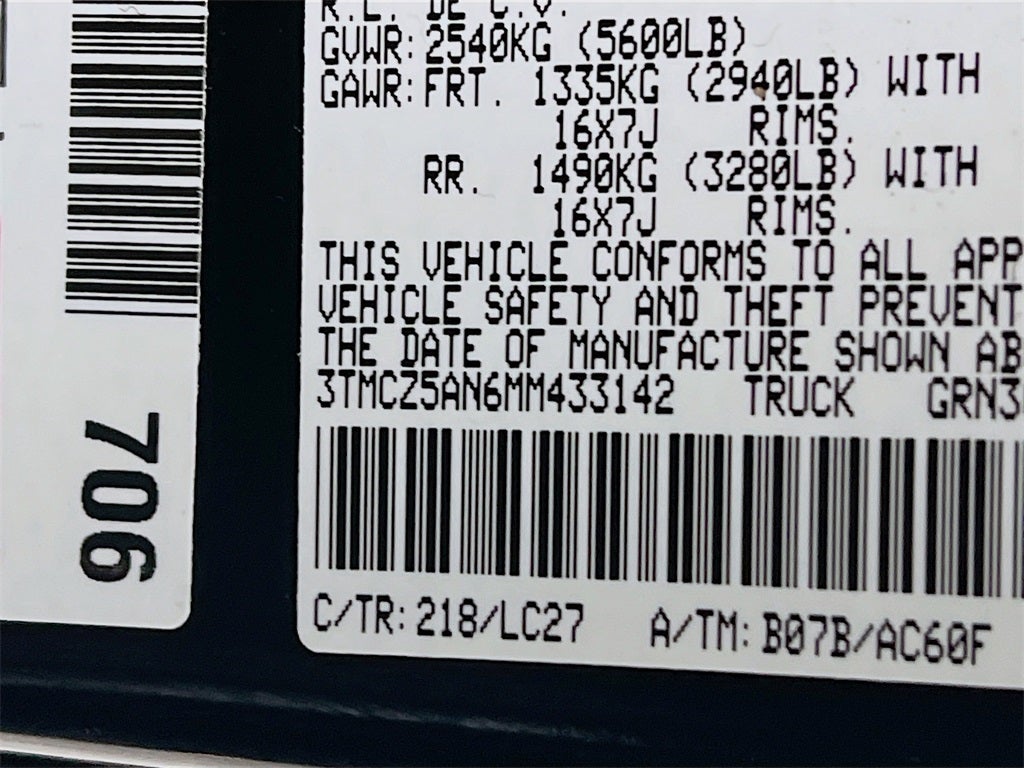 2021 Toyota Tacoma TRD Off-Road V6