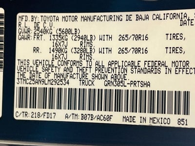 2020 Toyota Tacoma TRD Off-Road V6
