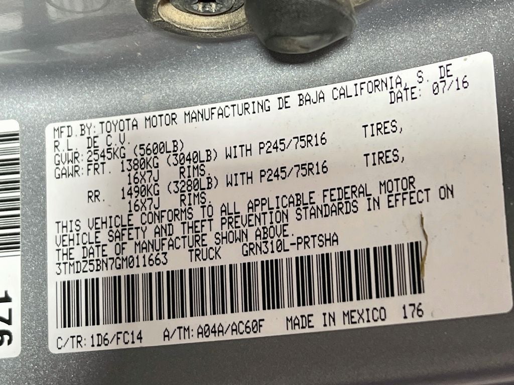 2016 Toyota Tacoma SR5 V6
