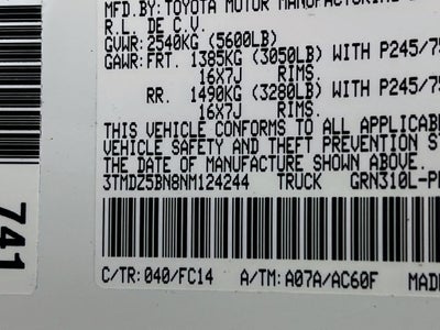 2022 Toyota Tacoma SR5 V6