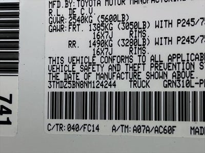 2022 Toyota Tacoma SR5 V6