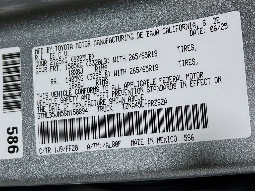 2025 Toyota Tacoma SR5