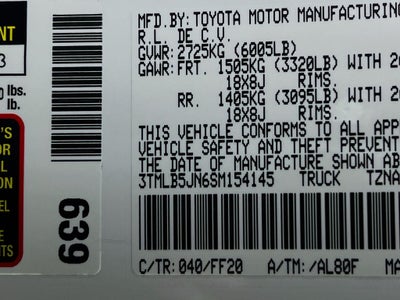2025 Toyota Tacoma SR5
