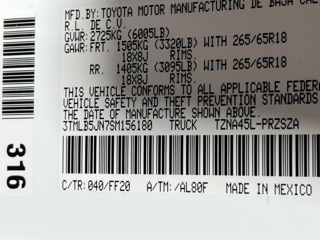 2025 Toyota Tacoma SR5