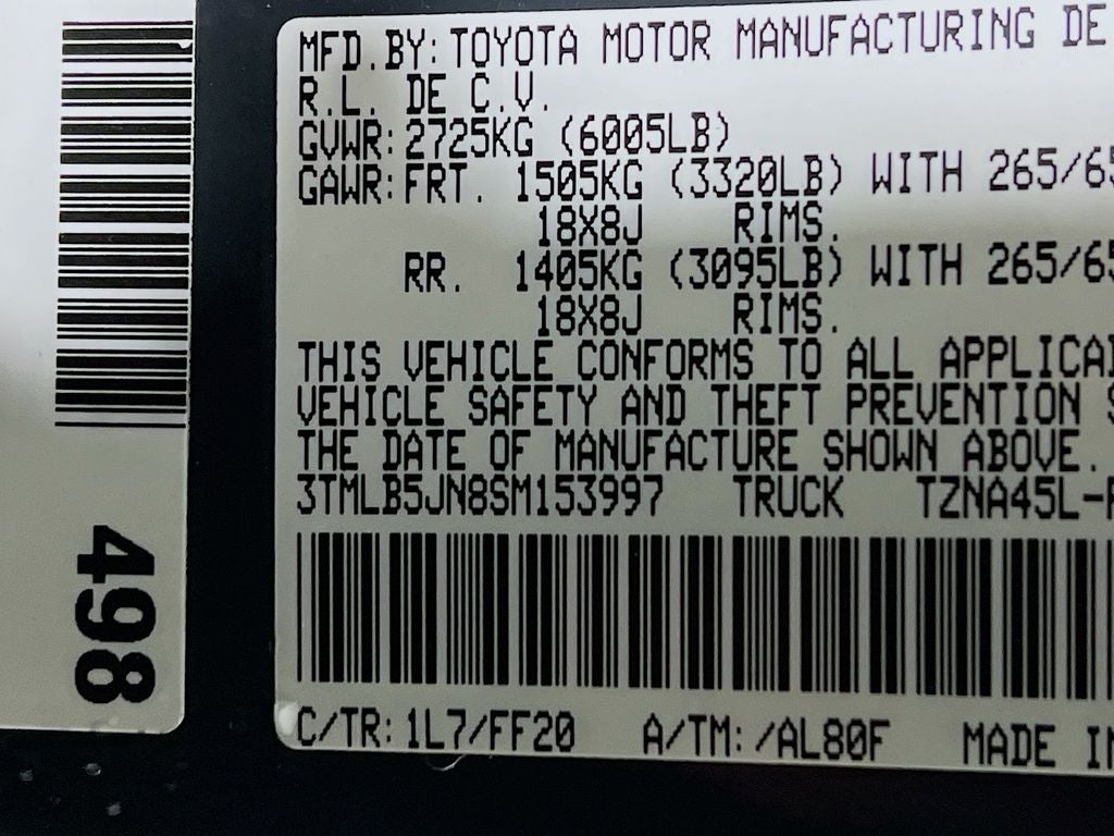 2025 Toyota Tacoma SR5