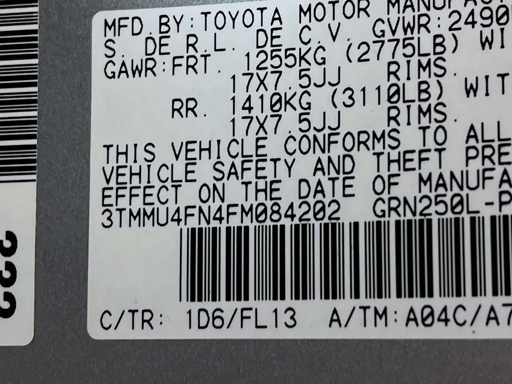 2015 Toyota Tacoma Base V6