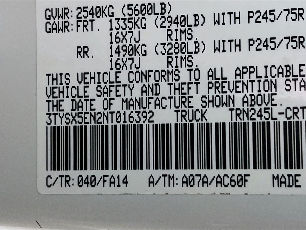 2022 Toyota Tacoma SR