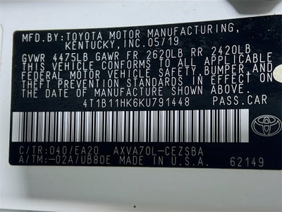 2019 Toyota Camry SE