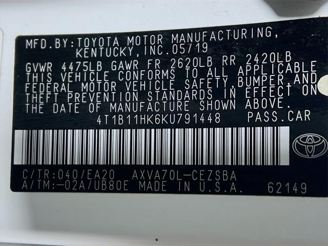 2019 Toyota Camry SE