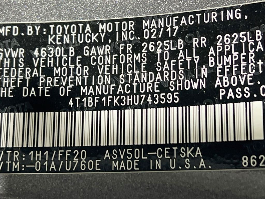 2017 Toyota Camry SE