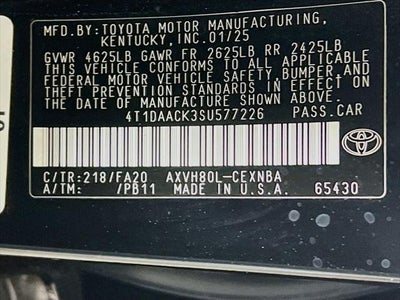 2025 Toyota Camry LE