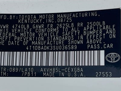 2025 Toyota Camry XLE