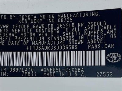 2025 Toyota Camry XLE