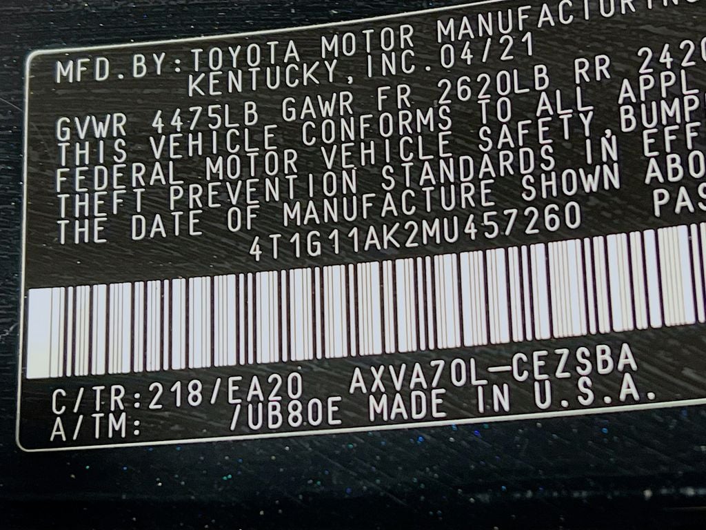 2021 Toyota Camry SE