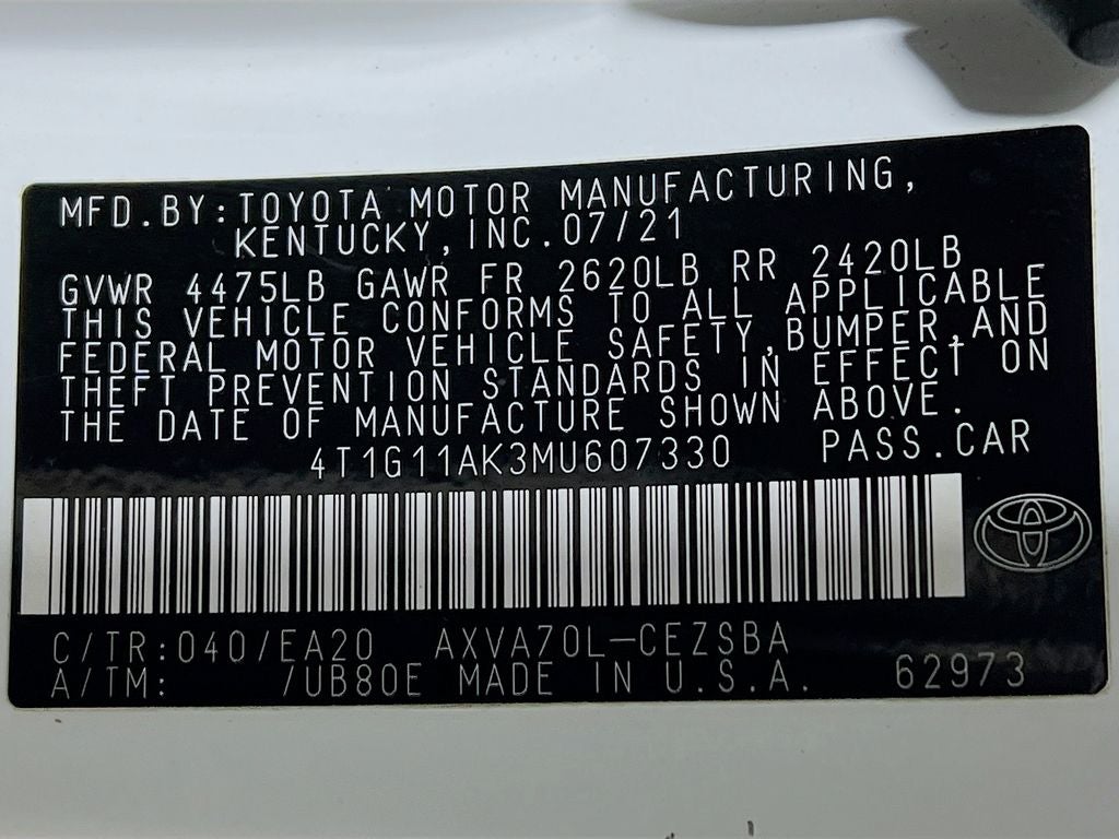 2021 Toyota Camry SE