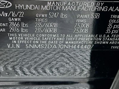 2022 Hyundai Santa Fe SEL