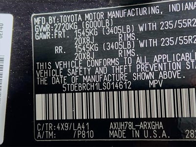 2020 Toyota Highlander Hybrid Platinum