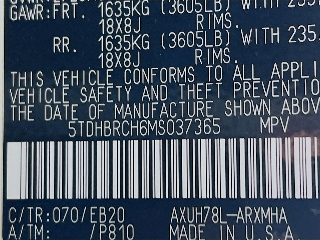 2021 Toyota Highlander Hybrid XLE