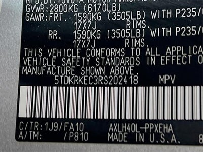 2024 Toyota Sienna LE 8 Passenger