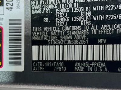 2022 Toyota Sienna LE 8 Passenger