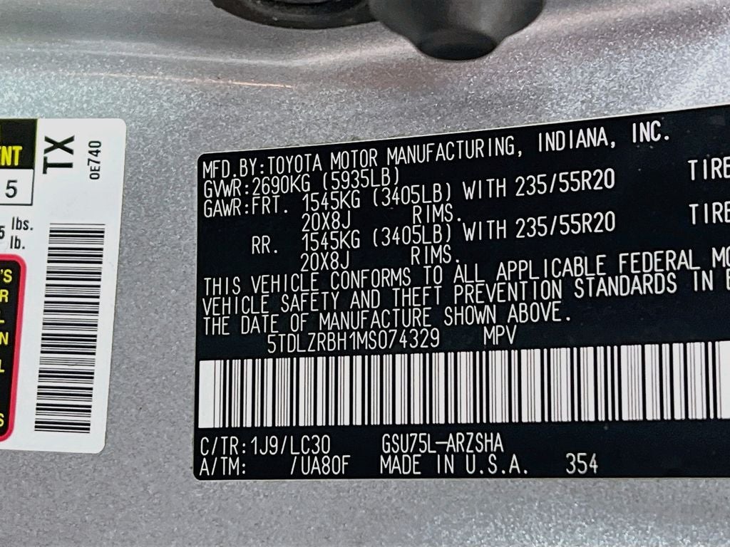 2021 Toyota Highlander XSE