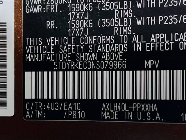 2022 Toyota Sienna XLE 8 Passenger