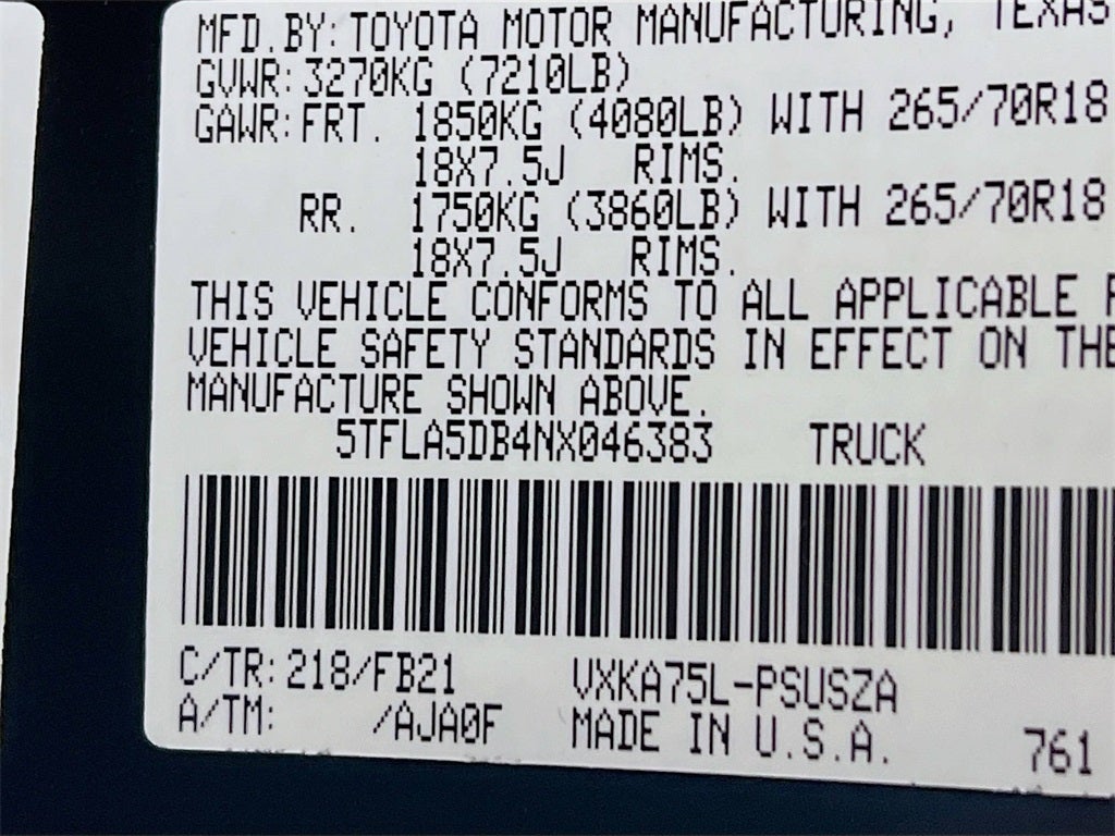 2022 Toyota Tundra SR5